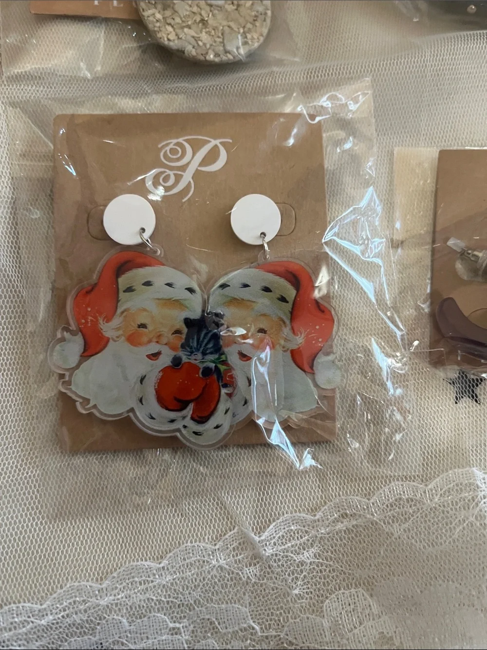 Plunder Bundle pierced earrings Set - Neutral and Black